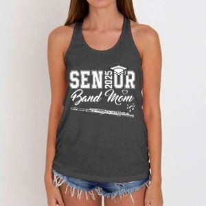 Senior Band Mom 2025 Marching Band Class Of 2025 Flute Women's Knotted Racerback Tank