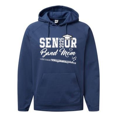 Senior Band Mom 2025 Marching Band Class Of 2025 Flute Performance Fleece Hoodie