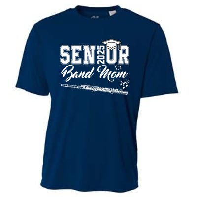 Senior Band Mom 2025 Marching Band Class Of 2025 Flute Cooling Performance Crew T-Shirt