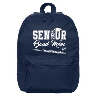 Senior Band Mom 2025 Marching Band Class Of 2025 Flute 16 in Basic Backpack