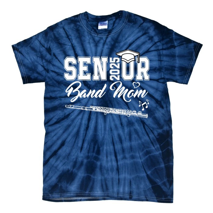 Senior Band Mom 2025 Marching Band Class Of 2025 Flute Tie-Dye T-Shirt