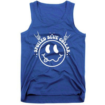 Spoiled By My Blue Collar Funny Wife Groovy (Two Side) Cute Gift Tank Top