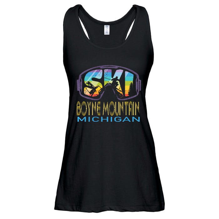 Ski Boyne Mountain Michigan Skiing Vacation Ladies Essential Flowy Tank