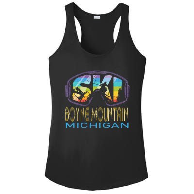 Ski Boyne Mountain Michigan Skiing Vacation Ladies PosiCharge Competitor Racerback Tank