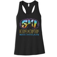 Ski Boyne Mountain Michigan Skiing Vacation Women's Racerback Tank