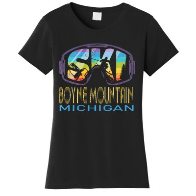 Ski Boyne Mountain Michigan Skiing Vacation Women's T-Shirt