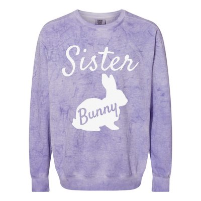 Sister Bunny Matching Family Easters Pajamas Colorblast Crewneck Sweatshirt