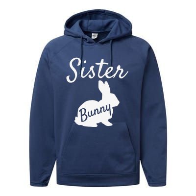 Sister Bunny Matching Family Easters Pajamas Performance Fleece Hoodie