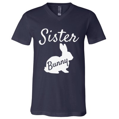 Sister Bunny Matching Family Easters Pajamas V-Neck T-Shirt