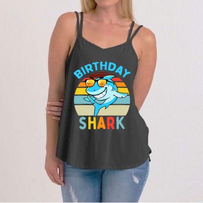 Shark Birthday Matching Family Women's Strappy Tank