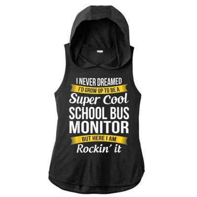 School Bus Monitor T Funny Ladies PosiCharge Tri-Blend Wicking Draft Hoodie Tank