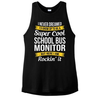 School Bus Monitor T Funny Ladies PosiCharge Tri-Blend Wicking Tank