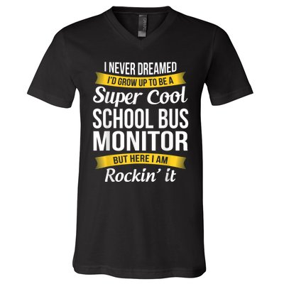 School Bus Monitor T Funny V-Neck T-Shirt