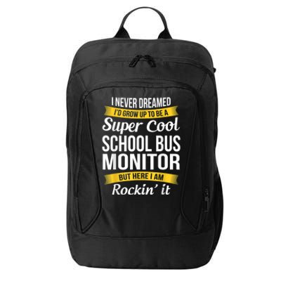 School Bus Monitor T Funny City Backpack