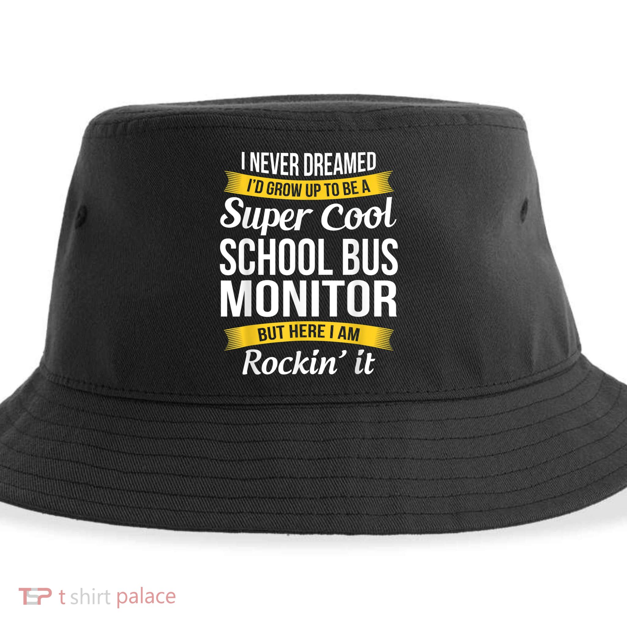 School Bus Monitor T Funny Sustainable Bucket Hat