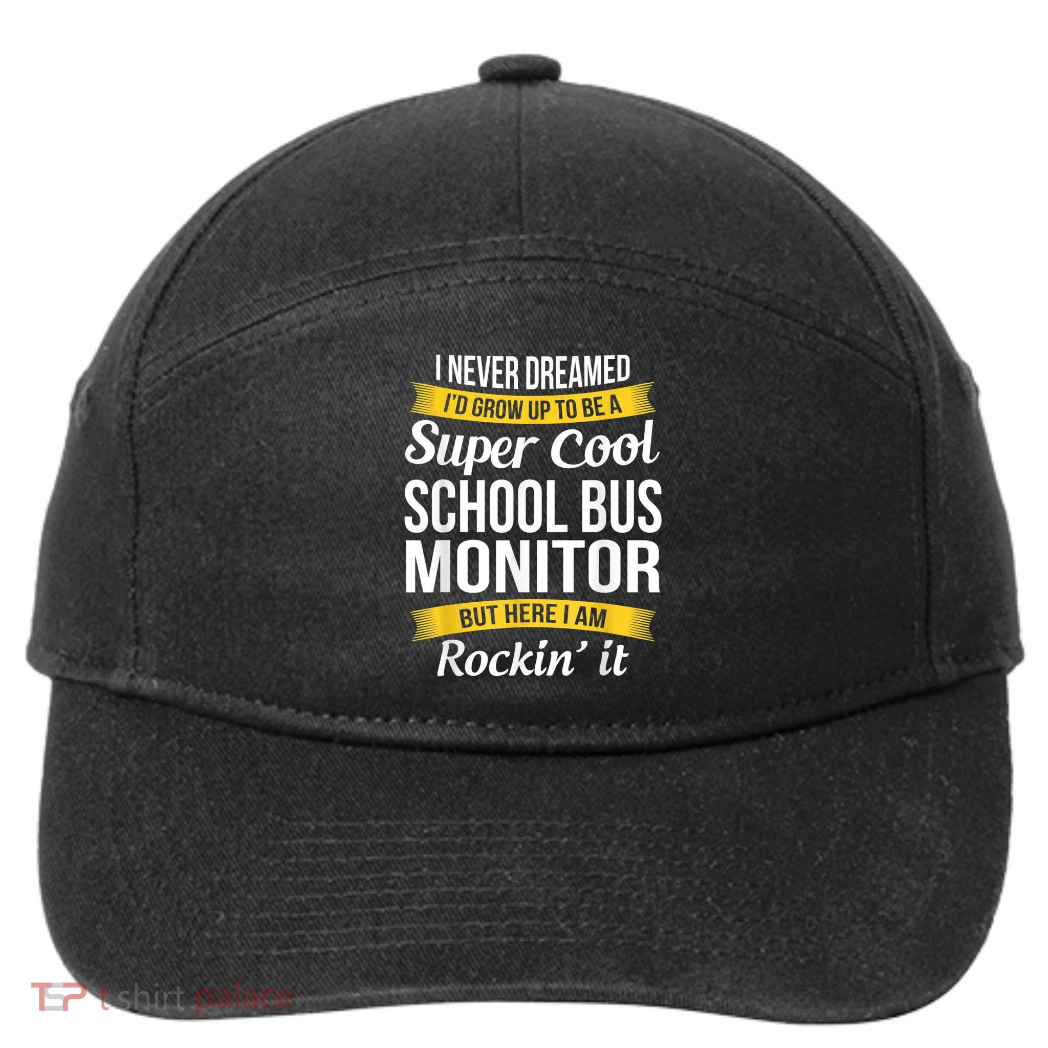 School Bus Monitor T Funny 7-Panel Snapback Hat