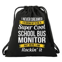 School Bus Monitor T Funny Drawstring Bag