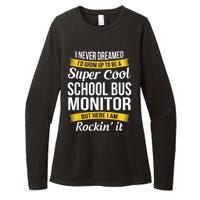 School Bus Monitor T Funny Womens CVC Long Sleeve Shirt