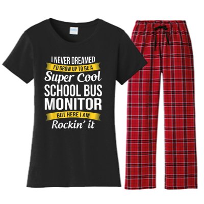 School Bus Monitor T Funny Women's Flannel Pajama Set