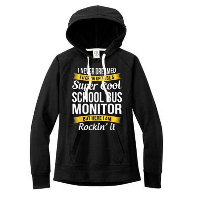 School Bus Monitor T Funny Women's Fleece Hoodie