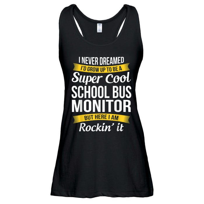 School Bus Monitor T Funny Ladies Essential Flowy Tank