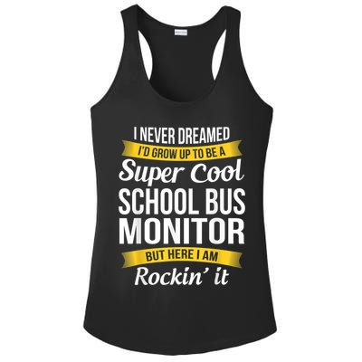 School Bus Monitor T Funny Ladies PosiCharge Competitor Racerback Tank