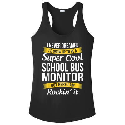 School Bus Monitor T Funny Ladies PosiCharge Competitor Racerback Tank