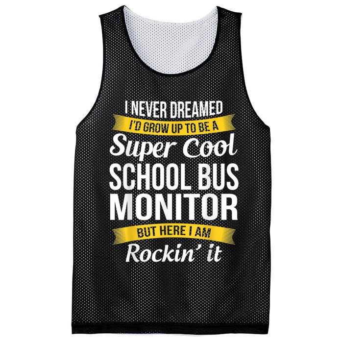 School Bus Monitor T Funny Mesh Reversible Basketball Jersey Tank