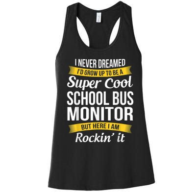 School Bus Monitor T Funny Women's Racerback Tank