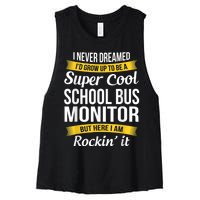 School Bus Monitor T Funny Women's Racerback Cropped Tank