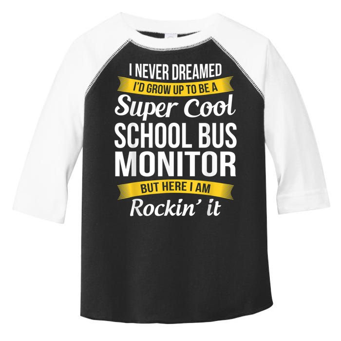 School Bus Monitor T Funny Toddler Fine Jersey T-Shirt