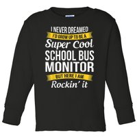 School Bus Monitor T Funny Toddler Long Sleeve Shirt