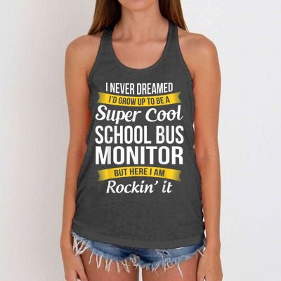 School Bus Monitor T Funny Women's Knotted Racerback Tank