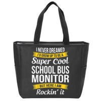 School Bus Monitor T Funny Zip Tote Bag