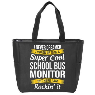 School Bus Monitor T Funny Zip Tote Bag