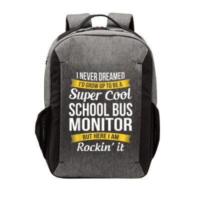 School Bus Monitor T Funny Vector Backpack