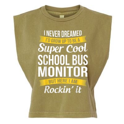 School Bus Monitor T Funny Garment-Dyed Women's Muscle Tee