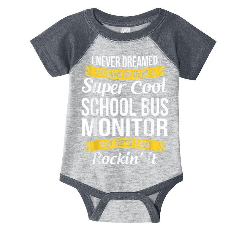 School Bus Monitor T Funny Infant Baby Jersey Bodysuit