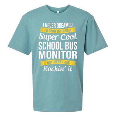 School Bus Monitor T Funny Sueded Cloud Jersey T-Shirt