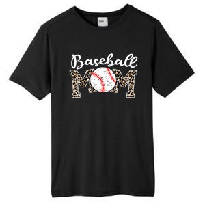 Softball Baseball Mom Leopard Tee Mother's Day Meaningful Gift Tall Fusion ChromaSoft Performance T-Shirt