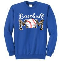 Softball Baseball Mom Leopard Tee Mother's Day Meaningful Gift Tall Sweatshirt