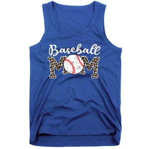 Softball Baseball Mom Leopard Tee Mother's Day Meaningful Gift Tank Top