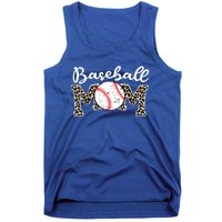 Softball Baseball Mom Leopard Tee Mother's Day Meaningful Gift Tank Top