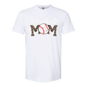 Softball Baseball Mom Leopard Tee Mother's Day Meaningful Gift Softstyle CVC T-Shirt