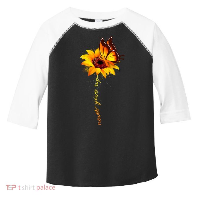Sunflower Butterfly Multiple Sclerosis Awareness Ms Warrior Gift Toddler Fine Jersey T-Shirt