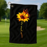 Sunflower Butterfly Multiple Sclerosis Awareness Ms Warrior Gift Golf Towel