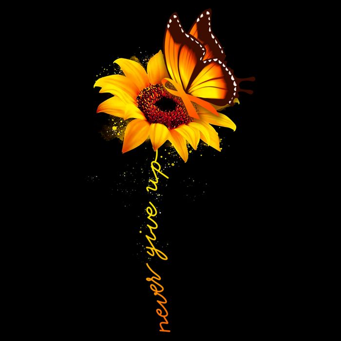 Sunflower Butterfly Multiple Sclerosis Awareness Ms Warrior Gift Women's Crop Top Tee