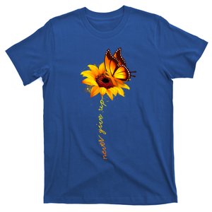 Sunflower Butterfly Multiple Sclerosis Awareness Ms Warrior Gift T-Shirt