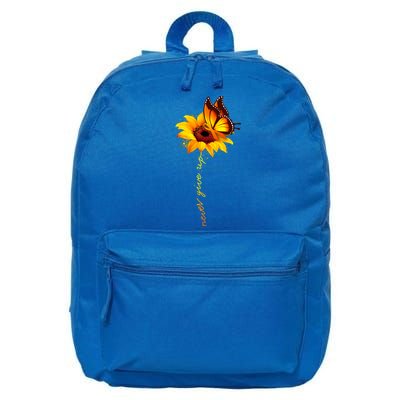 Sunflower Butterfly Multiple Sclerosis Awareness Ms Warrior Gift 16 in Basic Backpack
