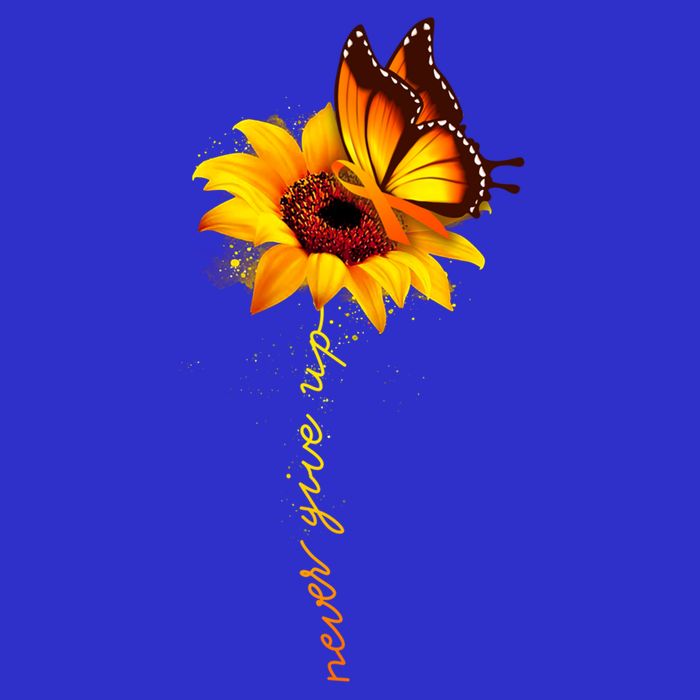 Sunflower Butterfly Multiple Sclerosis Awareness Ms Warrior Gift Magnet